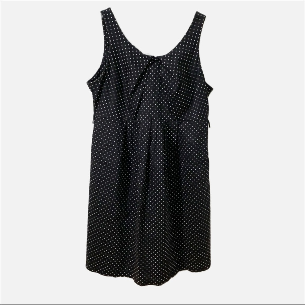 Motherhood Maternity Cotton Blend Polka Dot Sleeveless Sun Dress Scoop Neck 🖤🤍